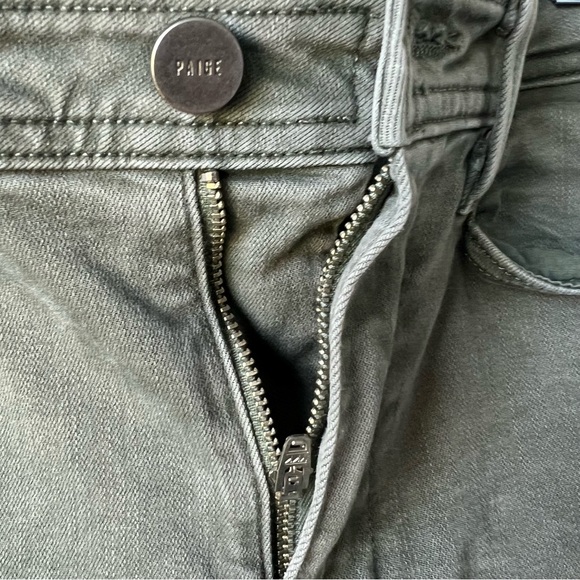 PAIGE Hoxton Ankle Skinny Jeans Women 28 Green Tea Cargo Stretch Denim - Picture 6 of 12